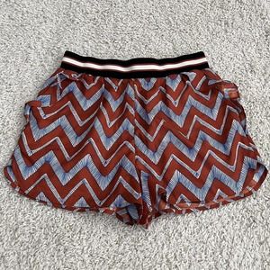 Scotch & Soda Poolside Shorts Women’s Sz Large Orange Herringbone w Pockets